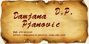 Damjana Pjanović vizit kartica